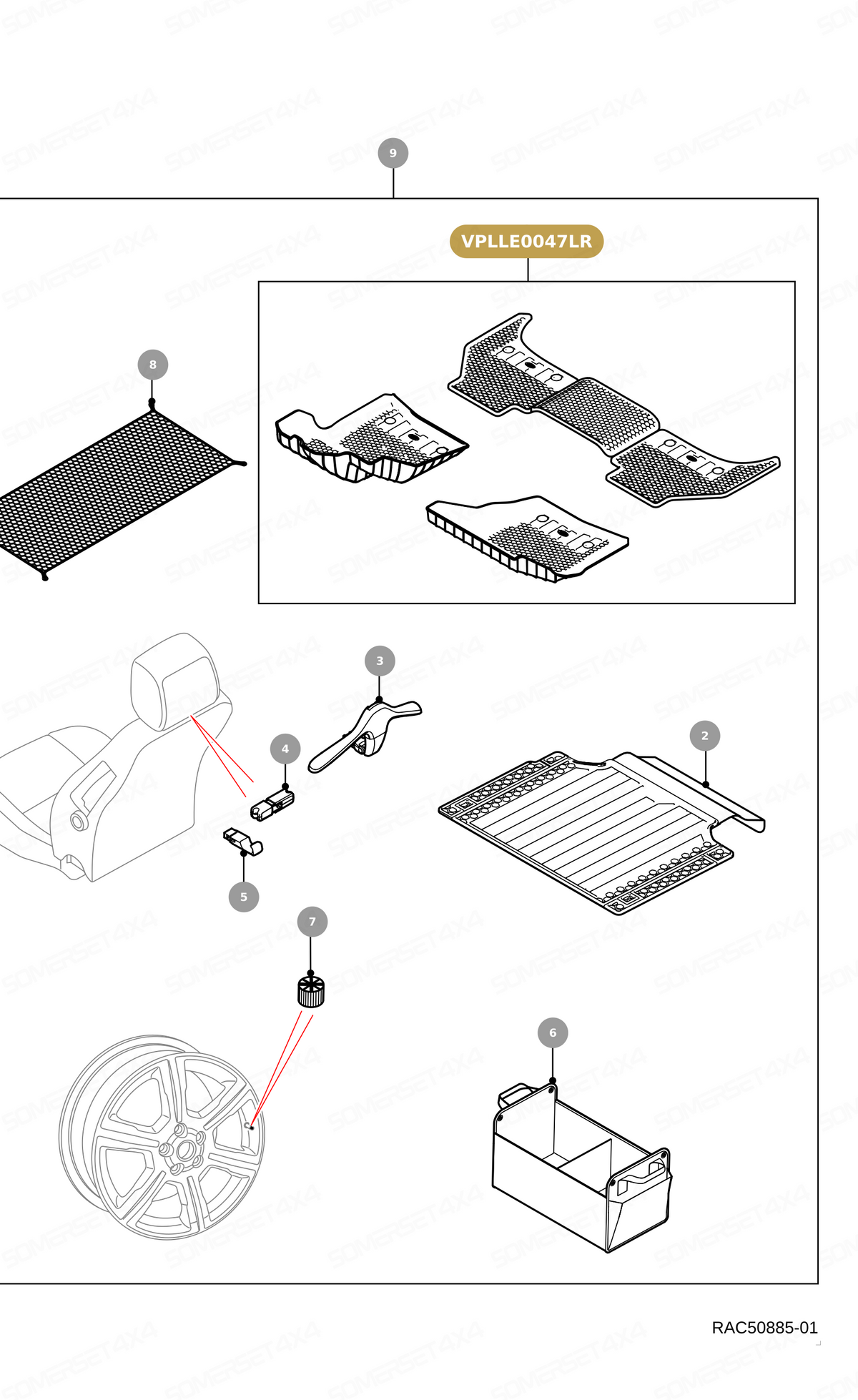VPLLE0047LR GENUINE LAND ROVER - Deep Sided Rubber Mats