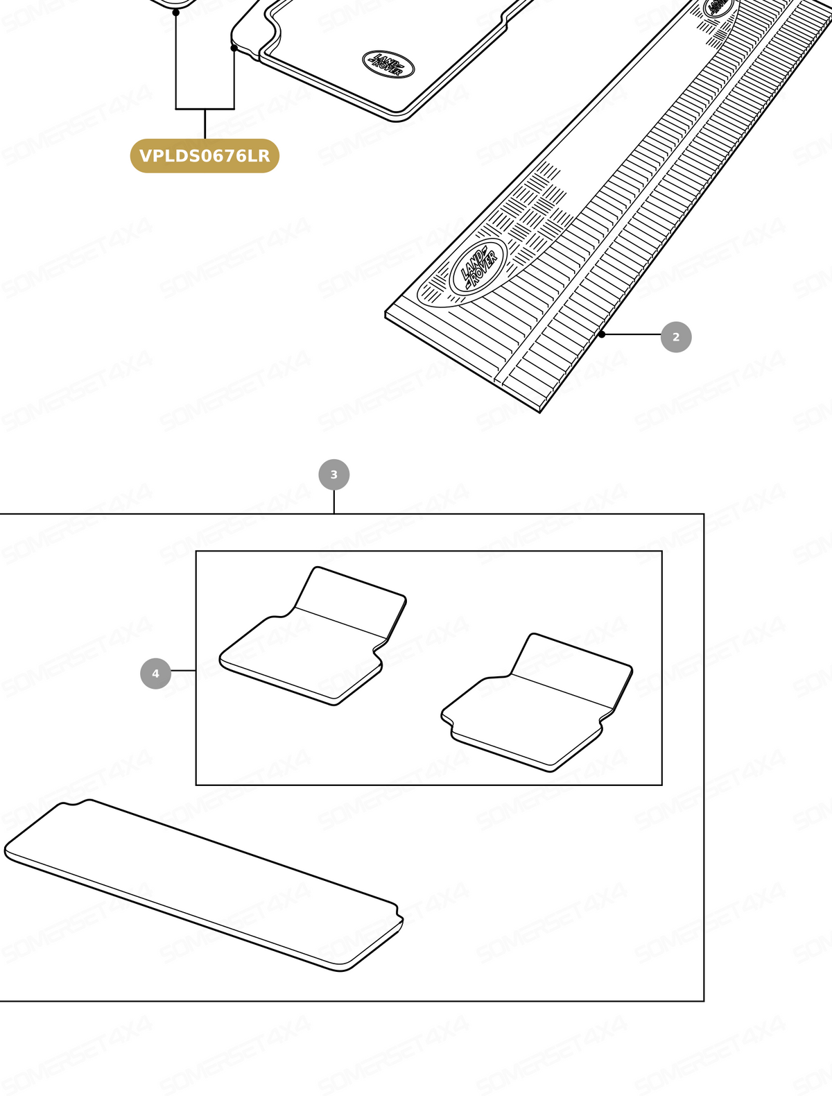 VPLDS0676LR GENUINE LAND ROVER - MAT - FRONT FLOOR
