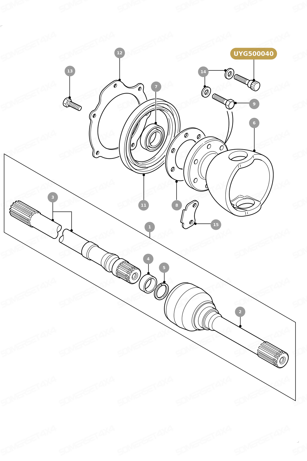 UYG500040 BOLT From PR2 ALLMAKES OE