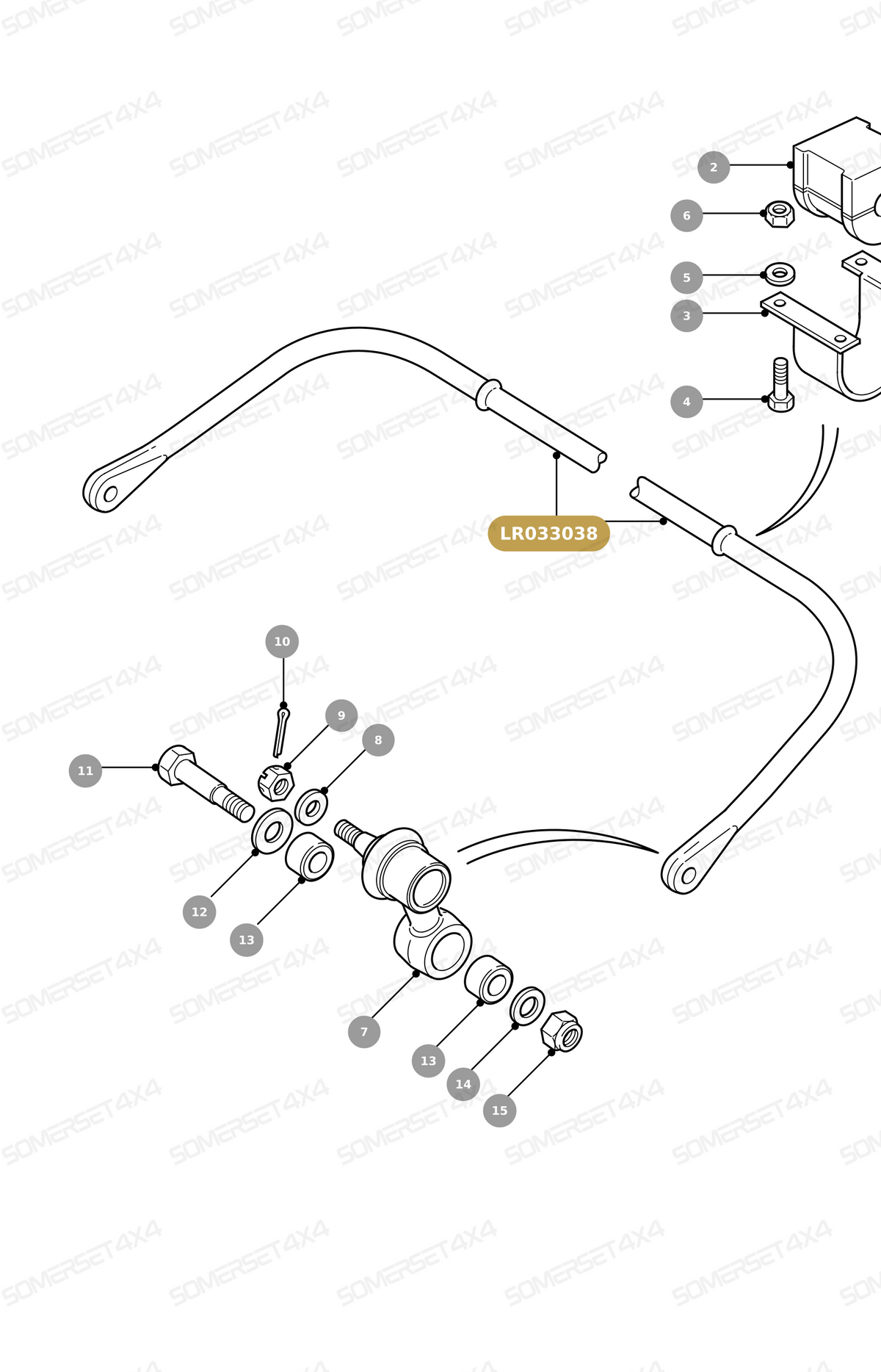 LR033038 LAND ROVER - BAR-ROLL From ALLMAKES