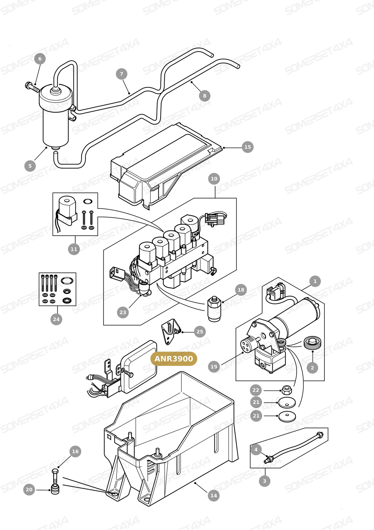 ANR3900 LAND ROVER - DRIVE BOX - AIR SUSPENSION From DUNLOP