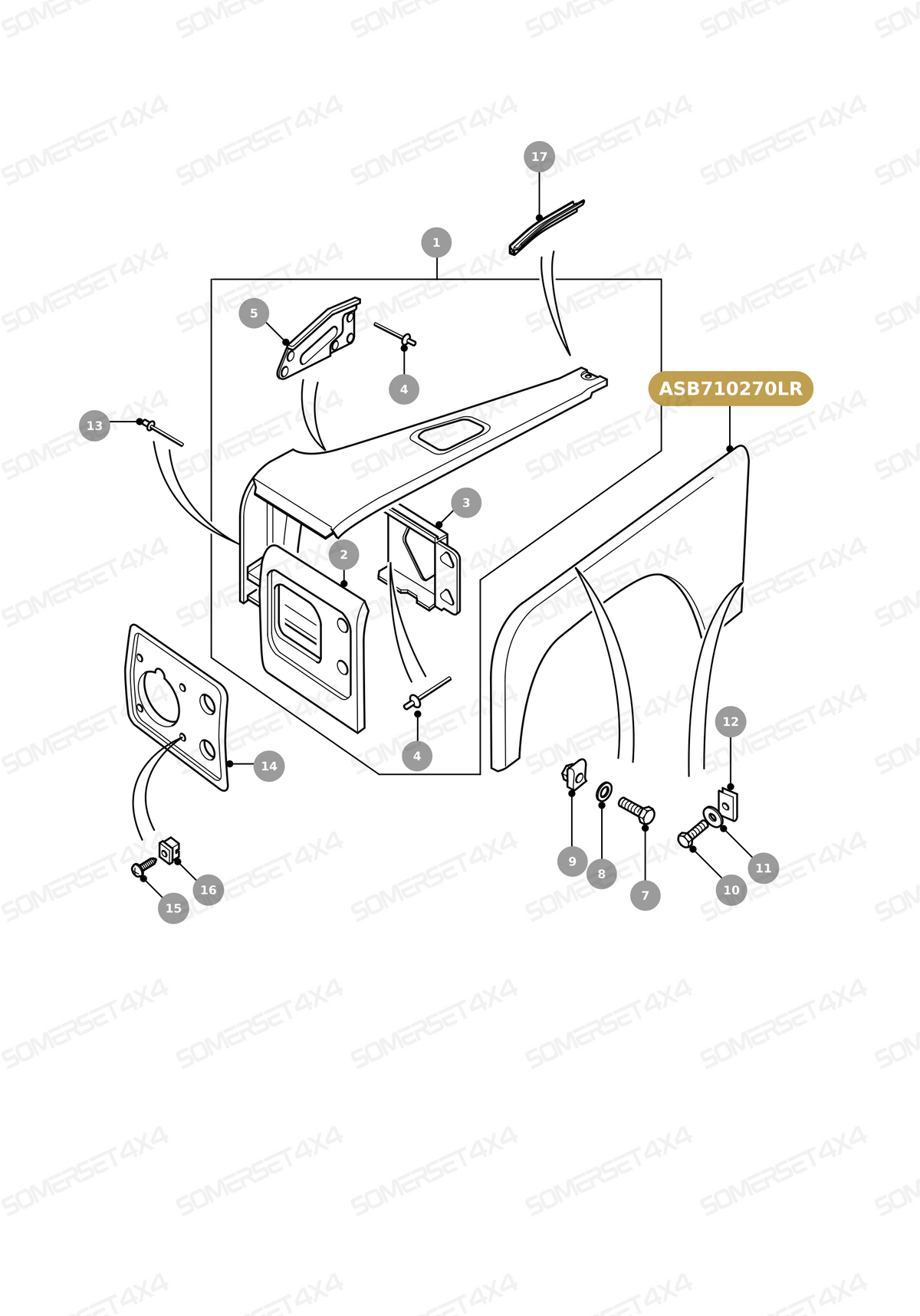 ASB710270LR GENUINE LAND ROVER - PANEL