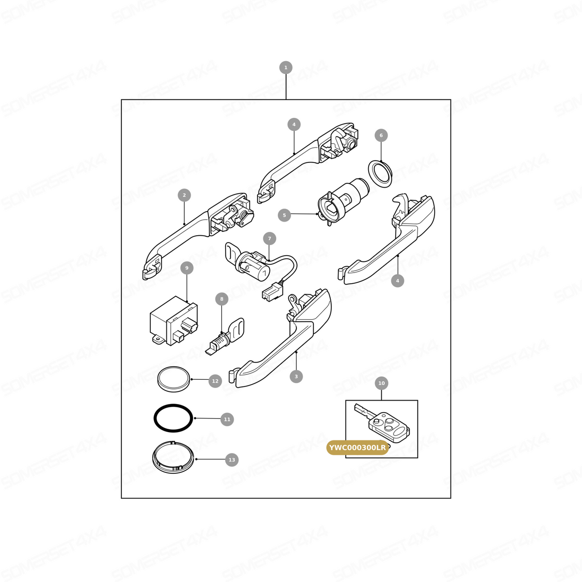 YWC000300LR GENUINE LAND ROVER - REMOTE CONTROL SYSTEM