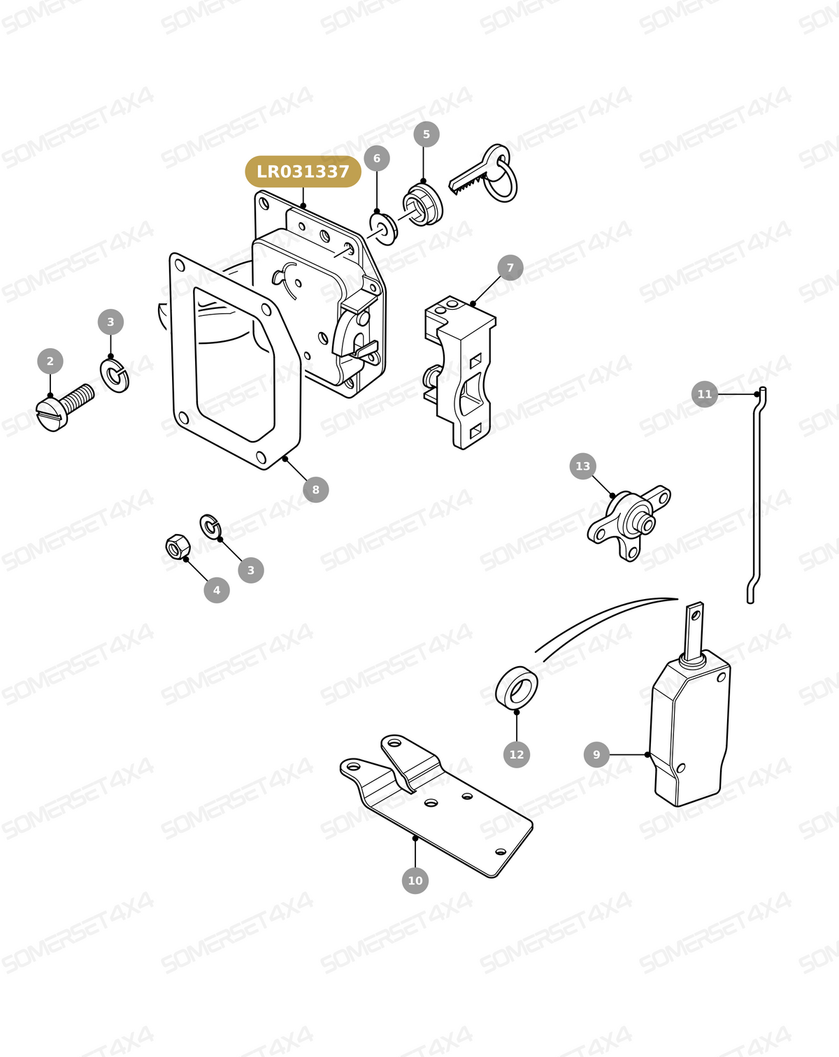 LR031337 LAND ROVER - LATCH From ALLMAKES