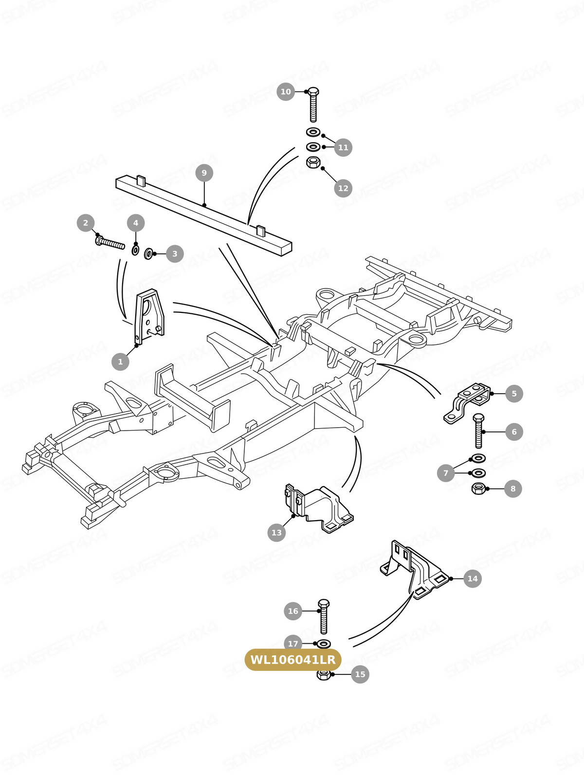 WL106041LR GENUINE LAND ROVER - WASHER - SPRING