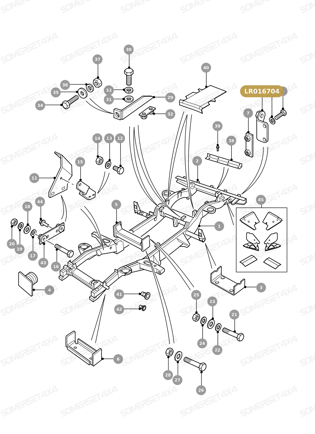 LR016704 LAND ROVER - MOUNTING ASSY From ALLMAKES