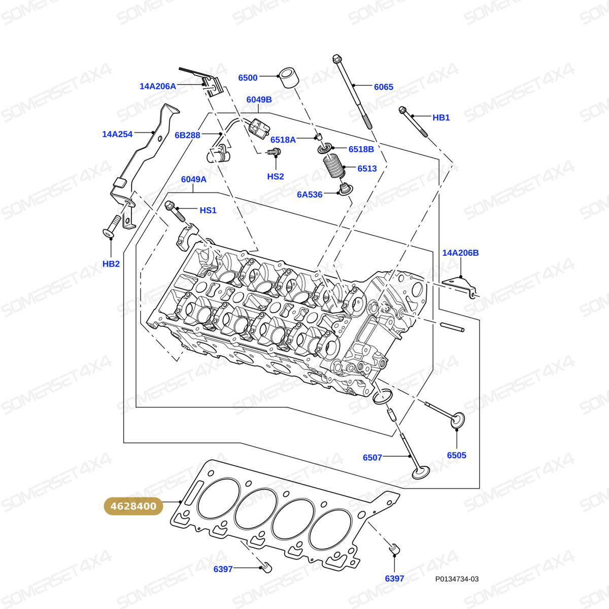 4628400 LAND ROVER - GASKET - CYLINDER HEAD LH From ALLMAKES