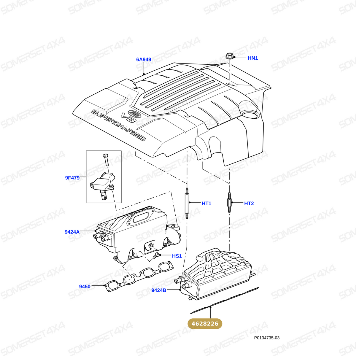 4628226 LAND ROVER - GASKET From PR2 ALLMAKES OE