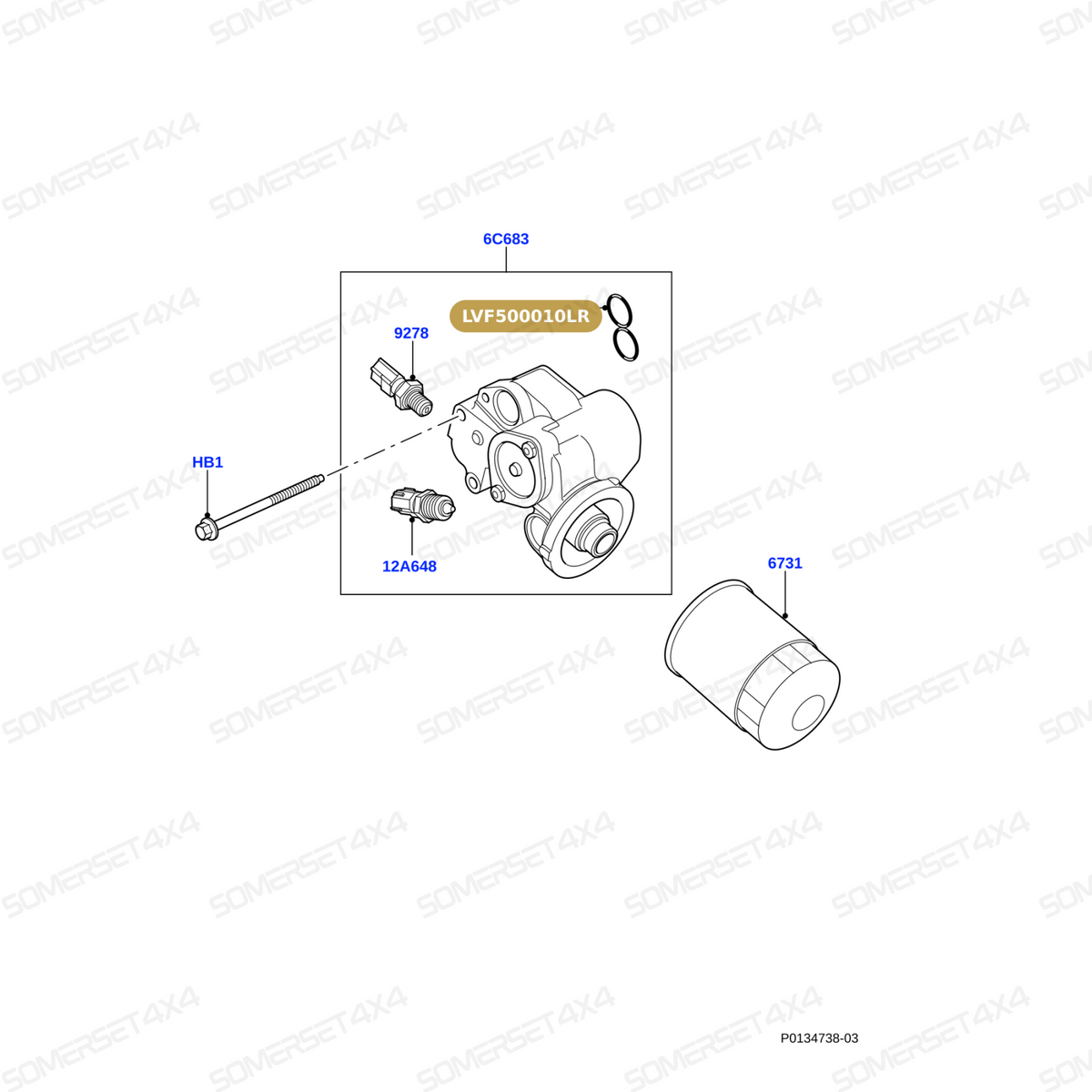 LVF500010LR GENUINE LAND ROVER - GASKET
