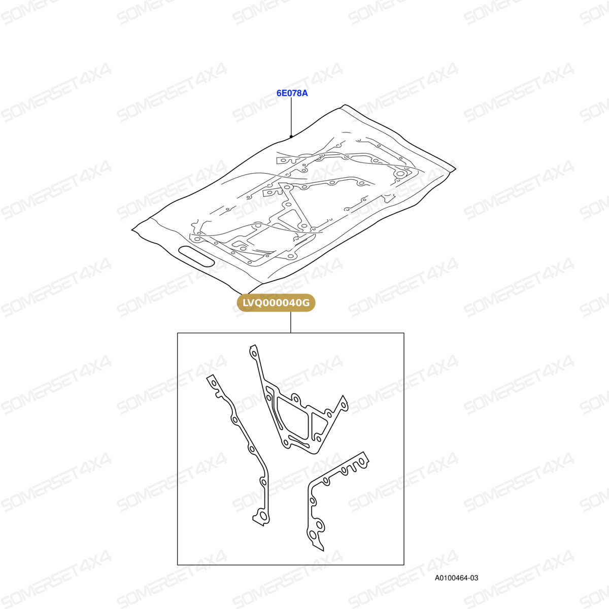 LVQ000040G LAND ROVER - GASKET KIT-ENGINE INSTALLLATION From REINZ