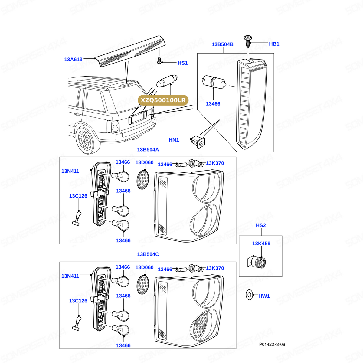 XZQ500100LR GENUINE LAND ROVER - DUAL - BULB