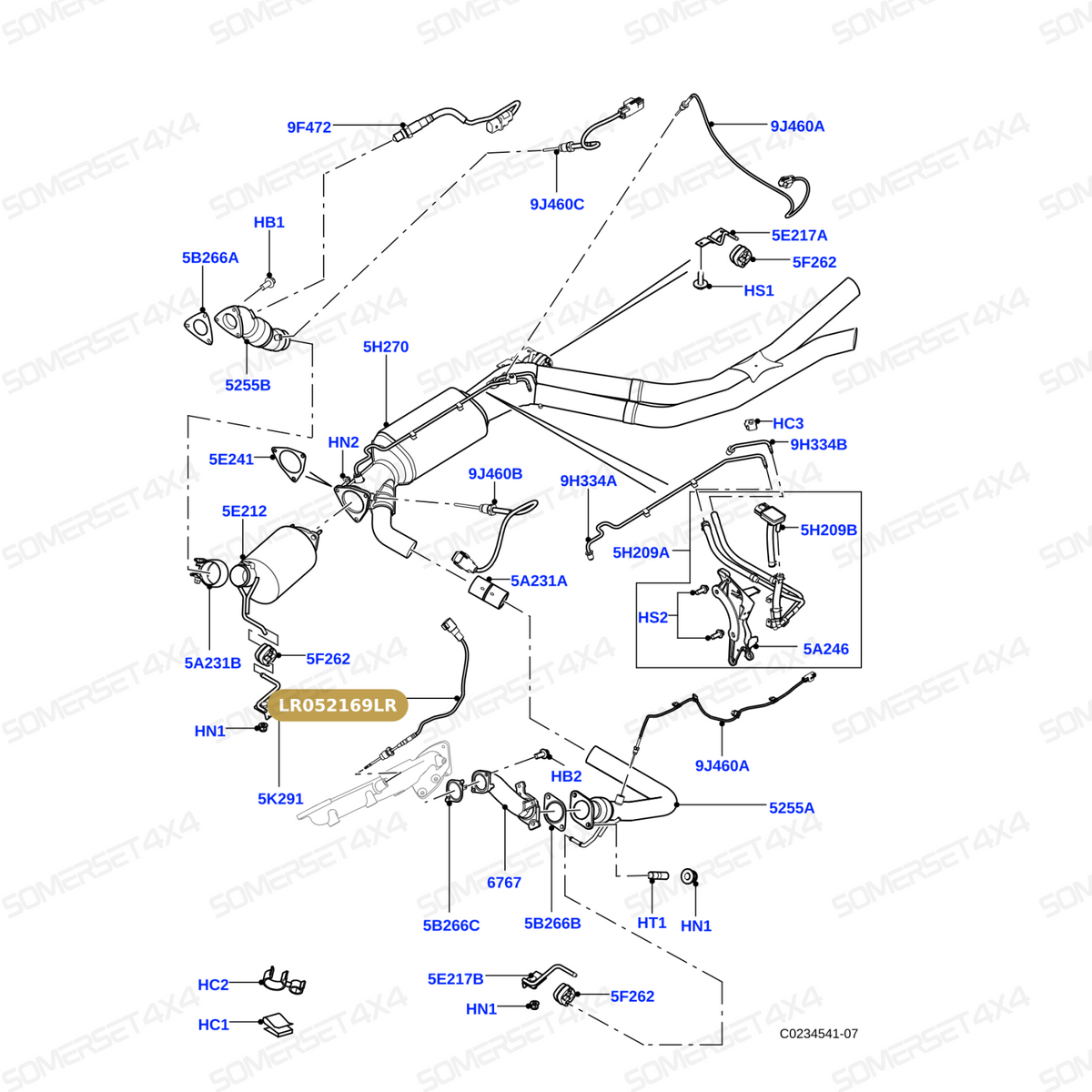 LR052169LR GENUINE LAND ROVER - SENSOR - EXHAUST GAS - TEMPERATURE