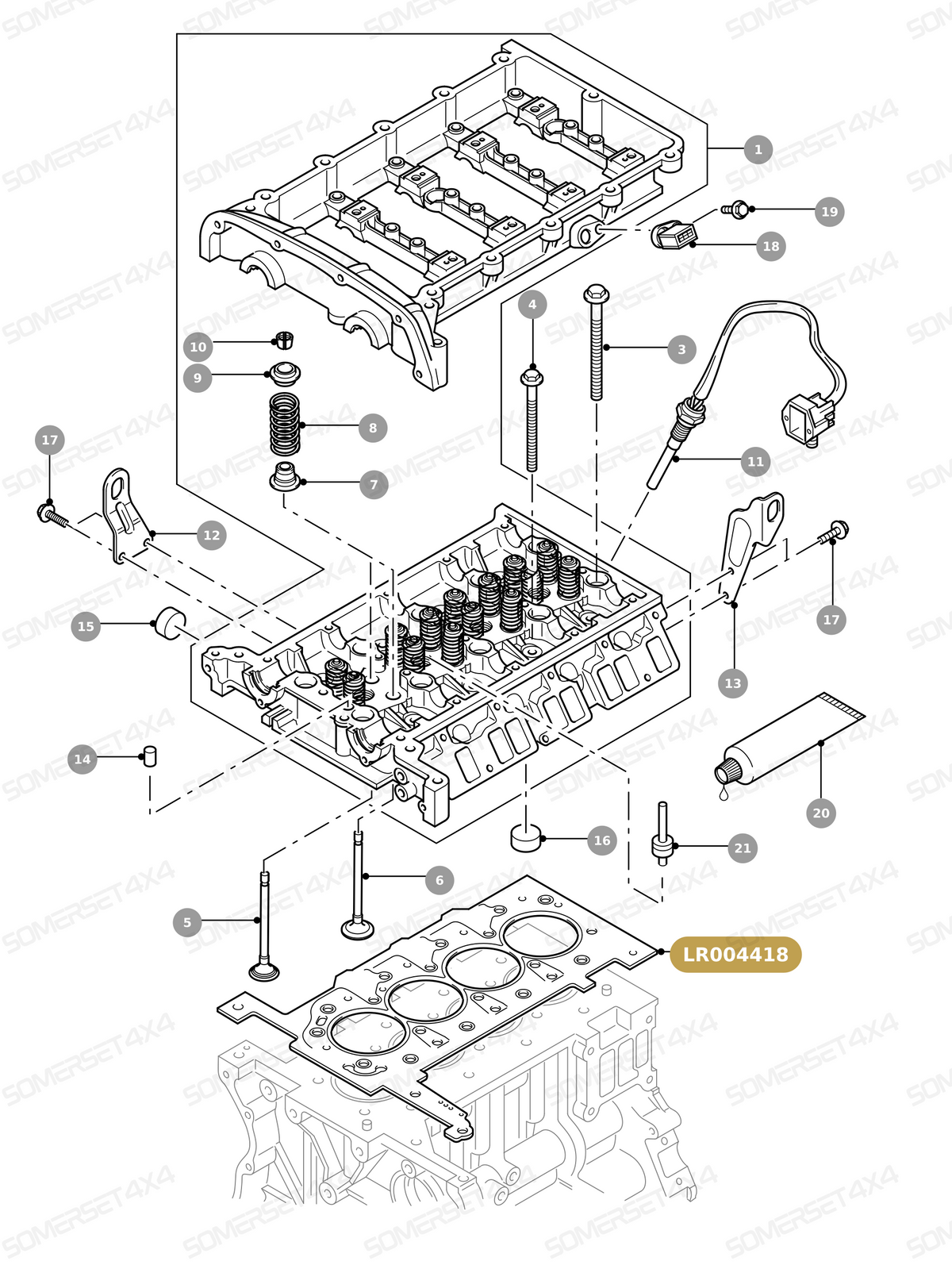LR004418 LAND ROVER - GASKET - CYLINDER HEAD - DEF07> - TD4 2.4 DIESEL From ALLMAKES