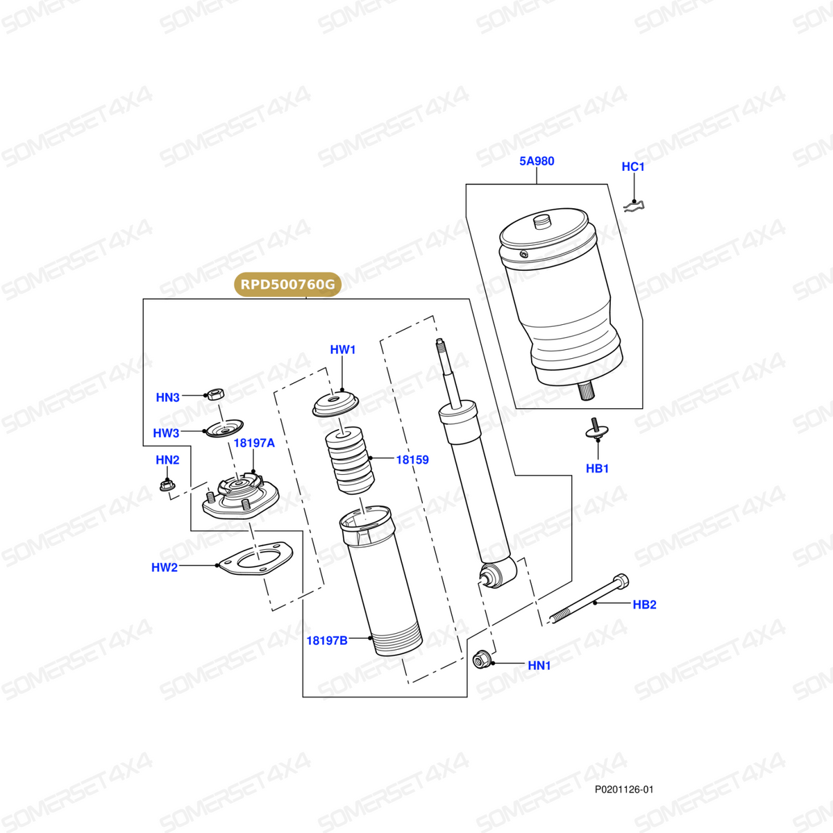 RPD500760G LAND ROVER - DAMPER ASSY From BILSTEIN