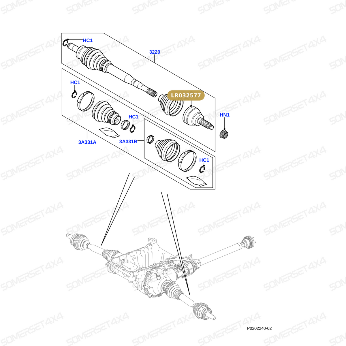 LR032577 LAND ROVER - CV JOINT From ALLMAKES