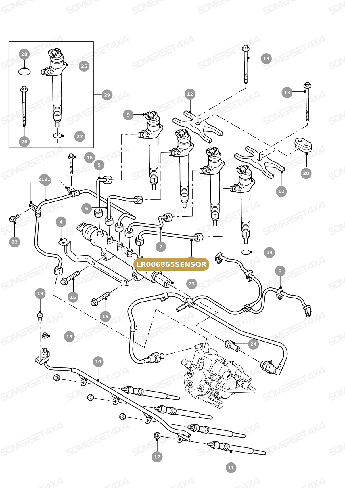 LR006865SENSOR LAND ROVER - SENSOR MANIFOLD FUEL SUPPLY From ALLMAKES