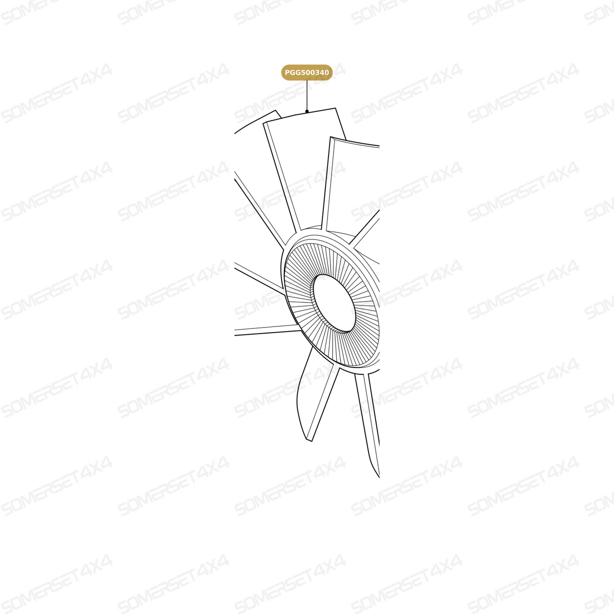 PGG500340 LAND ROVER - ENGINE COOLING FAN - INCLUDES FAN DRIVE - DIESEL From ALLMAKES