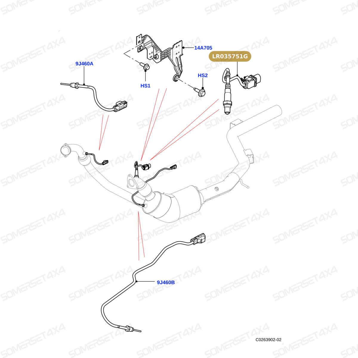 LR035751G LAND ROVER - SENSOR-HEGO-LH 3.0D L405;L494 From PR2 ALLMAKES OE