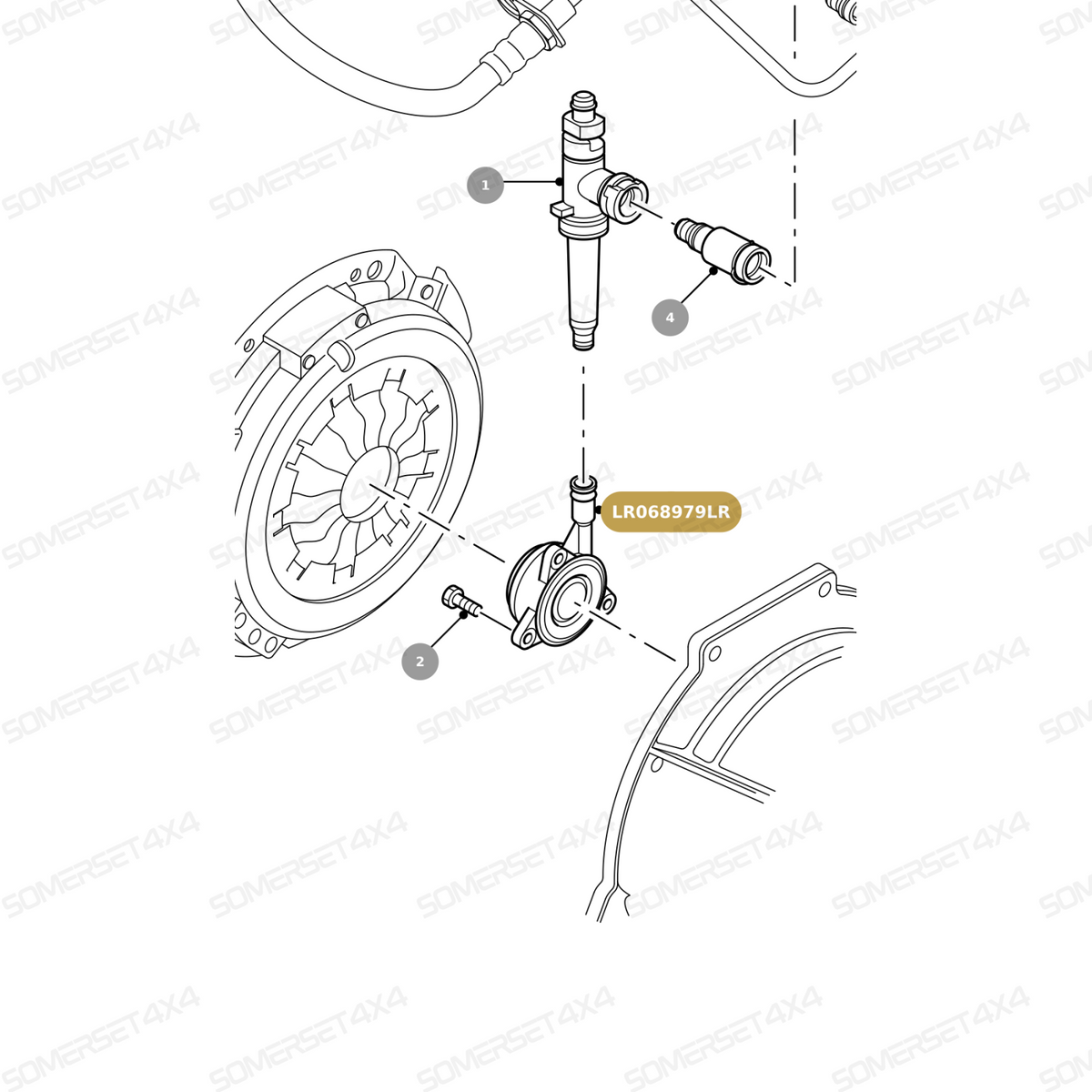 LR068979LR GENUINE LAND ROVER - CYLINDER - CLUTCH SLAVE