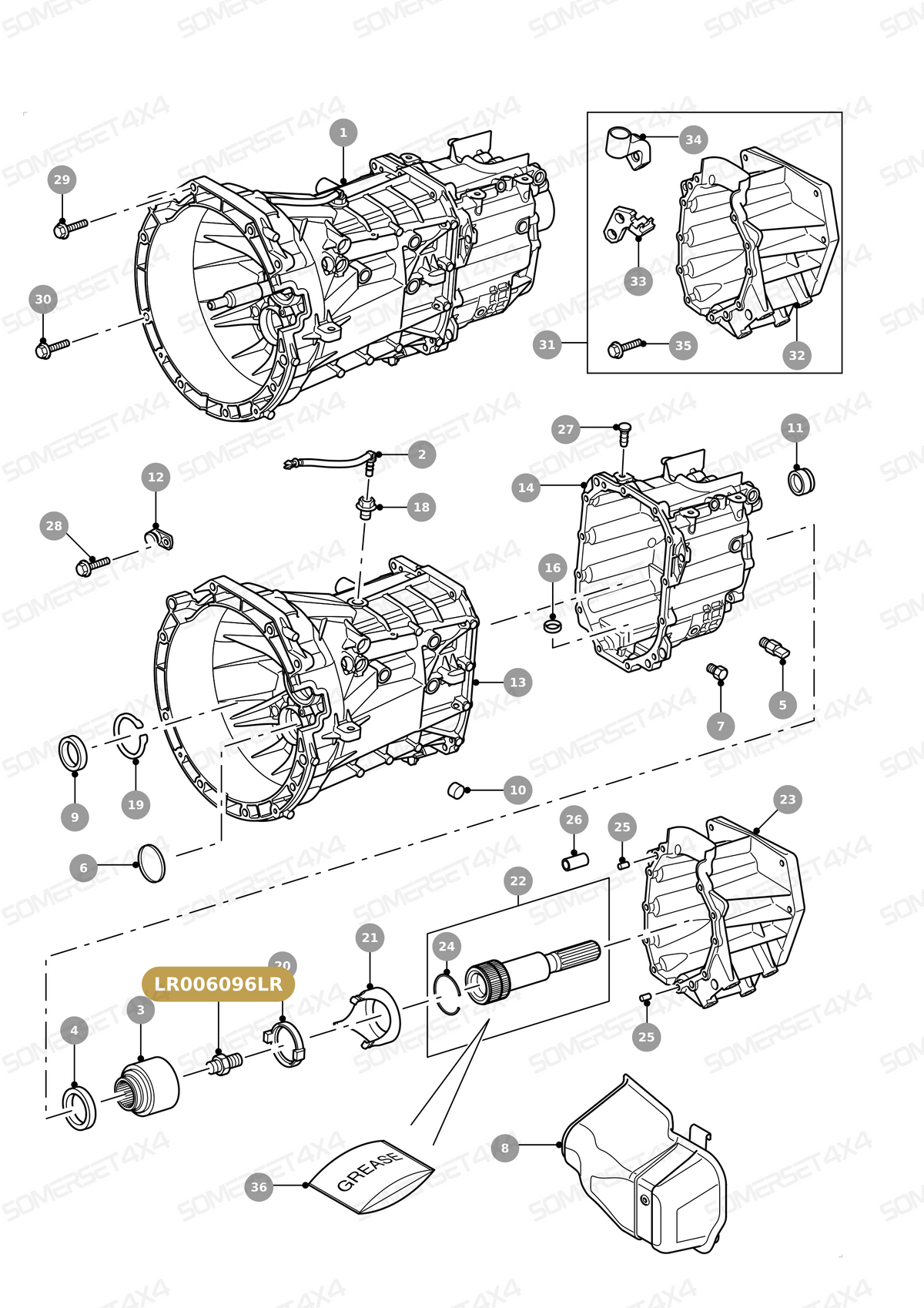 LR006096LR GENUINE LAND ROVER - BOLT - SPECIAL