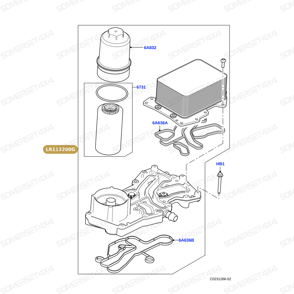 LR113200G LAND ROVER - OIL COOLER ASSY From NISSENS