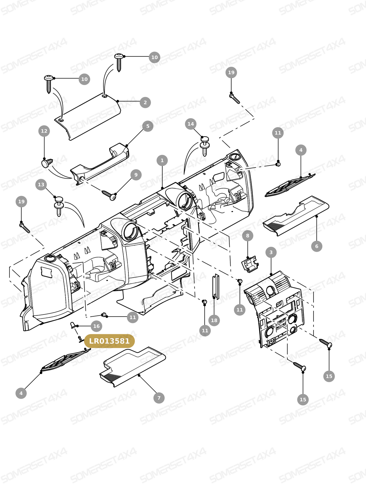 LR013581 LAND ROVER - CLIP - TRIM From ALLMAKES