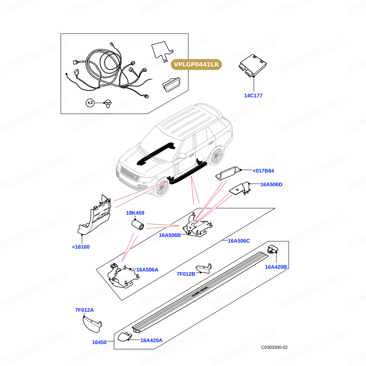 VPLGP0442LR GENUINE LAND ROVER - Harness - Side Step