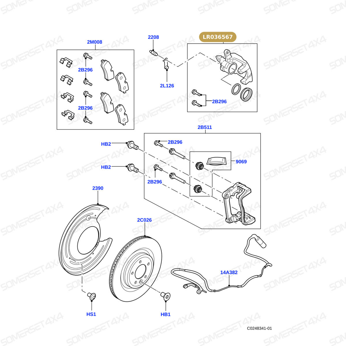 LR036567 LAND ROVER - CALIPER ASSEMBLY From ALLMAKES