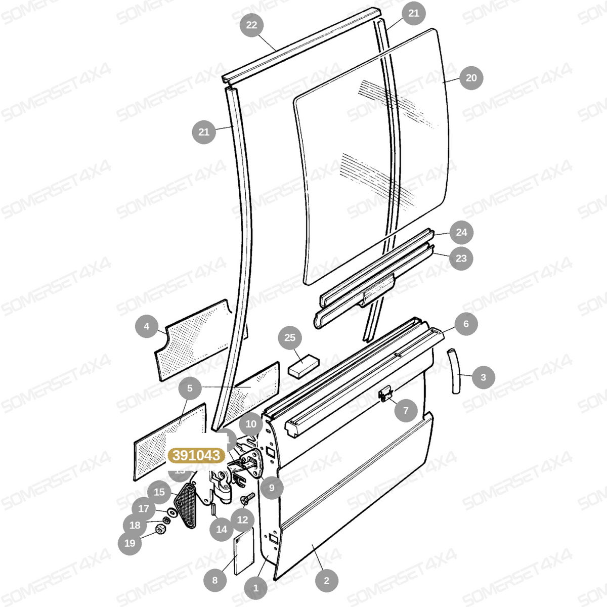 391043 LAND ROVER - HINGE SCREW From PR2 ALLMAKES OE