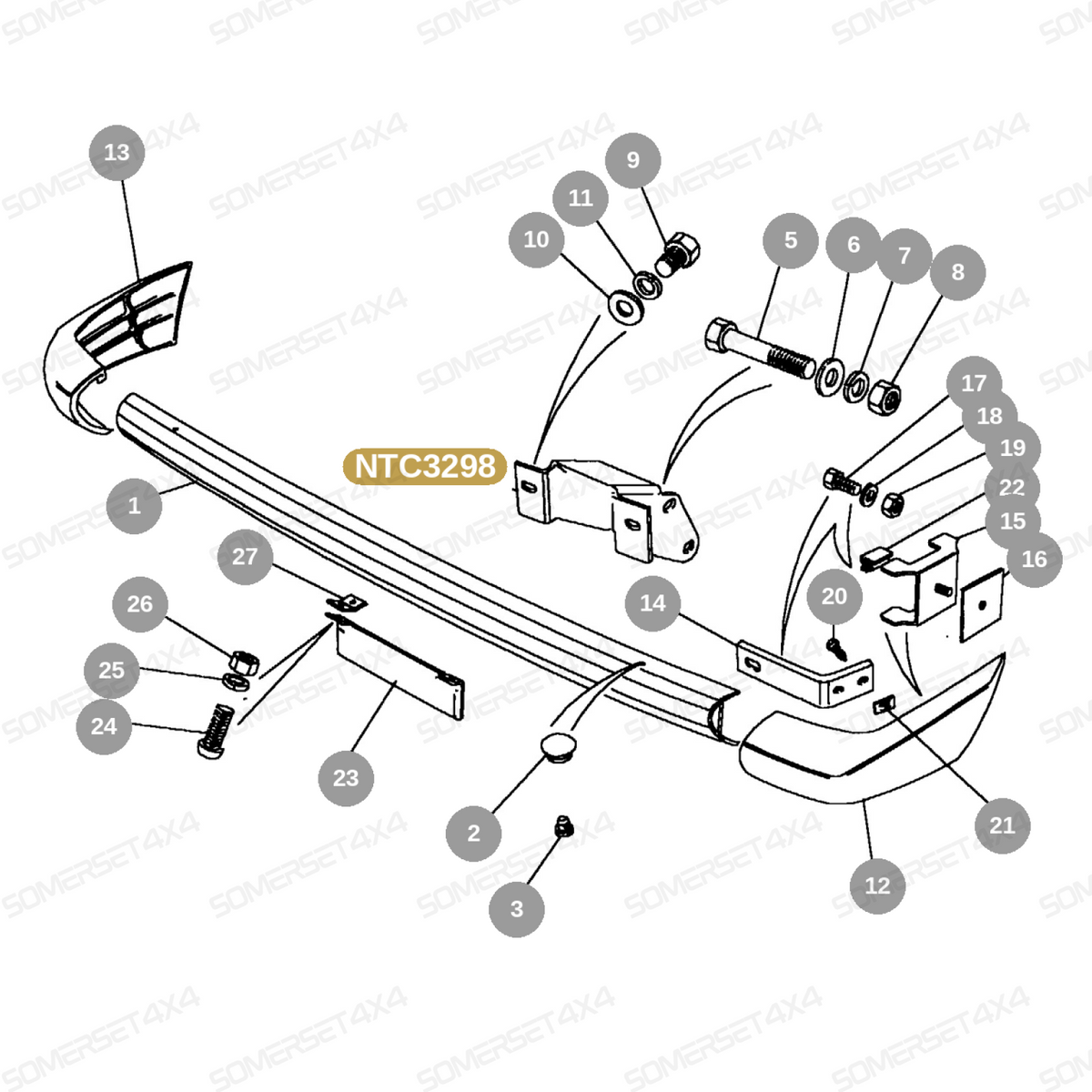 NTC3298 LAND ROVER - BRACKET MOUNTING From PR2 ALLMAKES OE