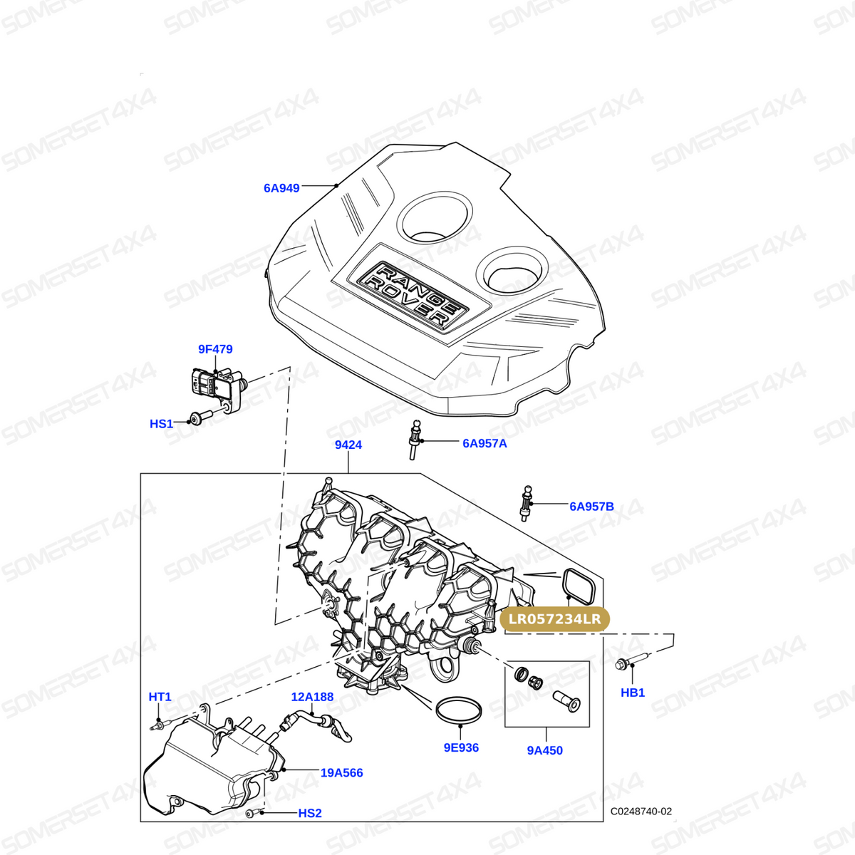 LR057234LR GENUINE LAND ROVER - GASKET - INTAKE MANIFOLD