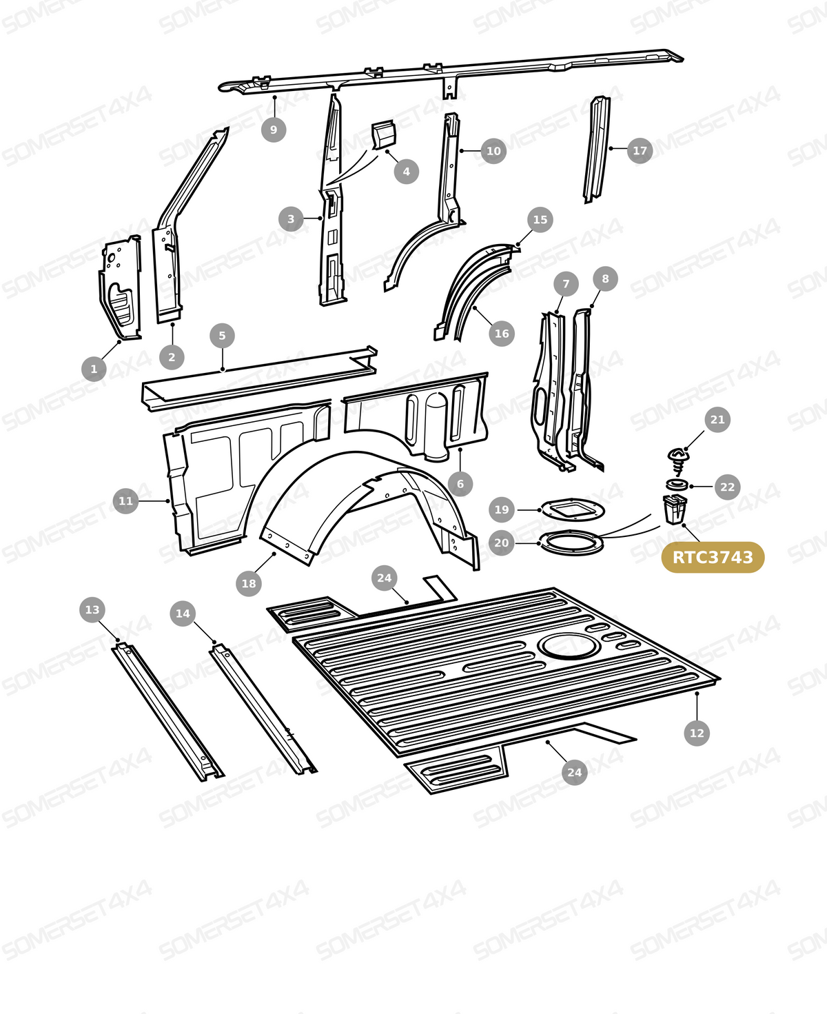 RTC3743 LAND ROVER - NUT From PR2 ALLMAKES OE