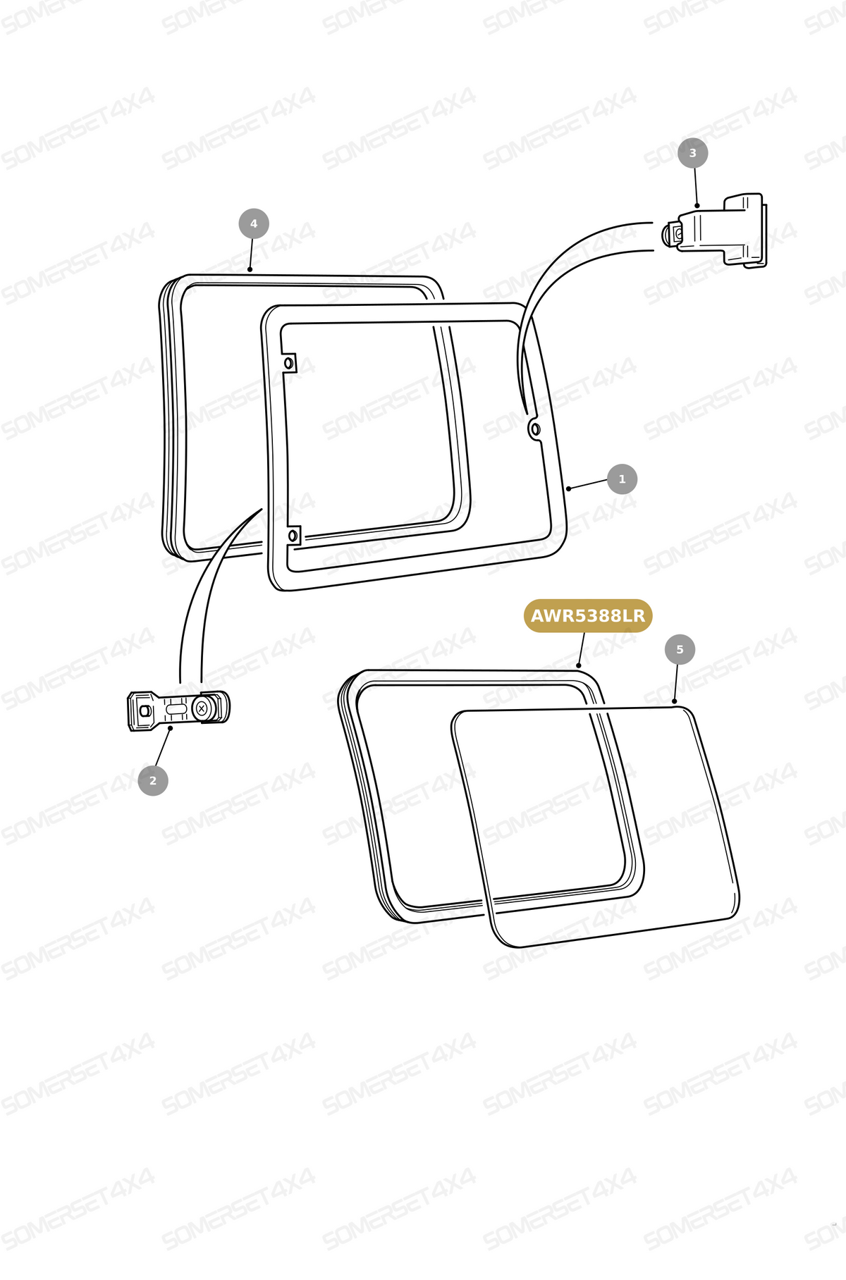 AWR5388LR GENUINE LAND ROVER - WEATHERSTRIP