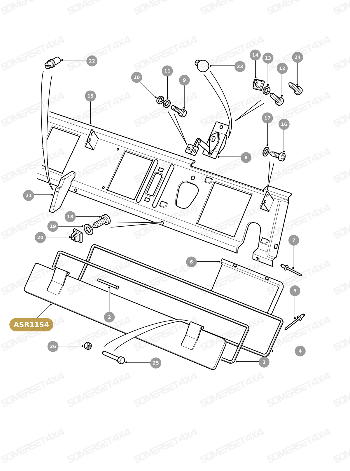 ASR1154 LAND ROVER - O/S BULKHEAD OPEN VENT From ALLMAKES