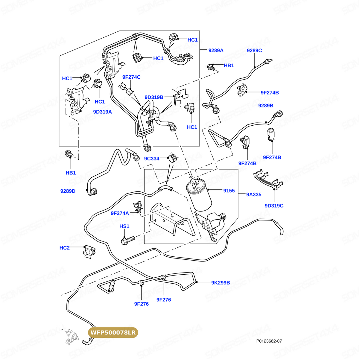 WFP500078LR GENUINE LAND ROVER - PIPE - FUEL