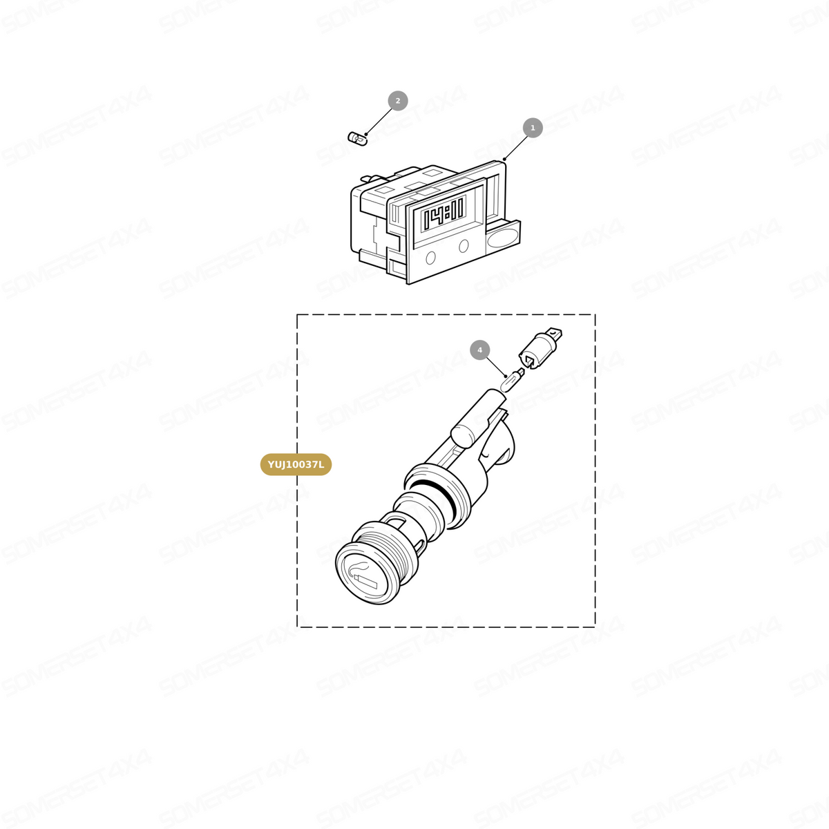 YUJ10037L CIGAR LIGHTER ASSY From ALLMAKES