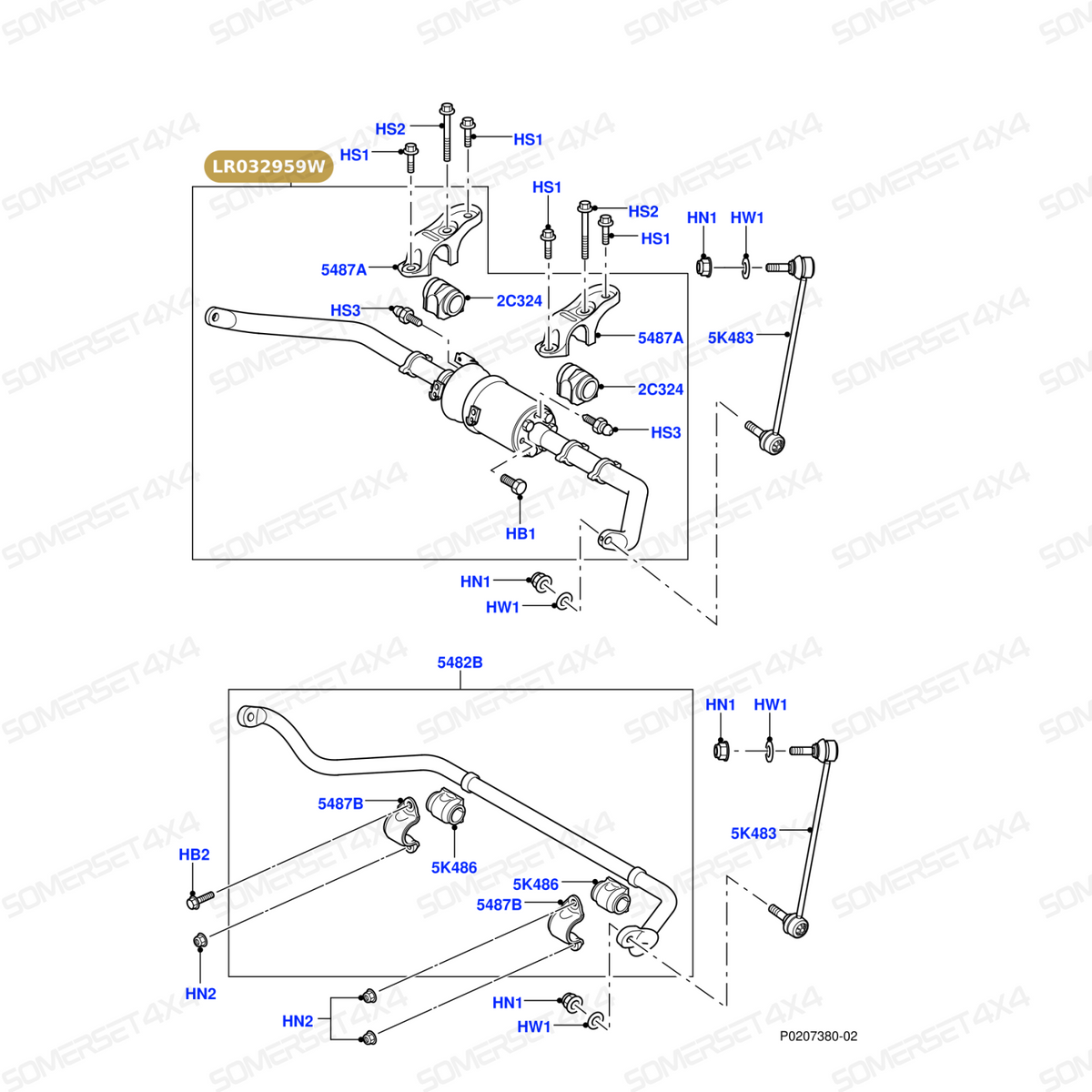 LR032959W LAND ROVER - BAR - ANTI ROLL From BWI