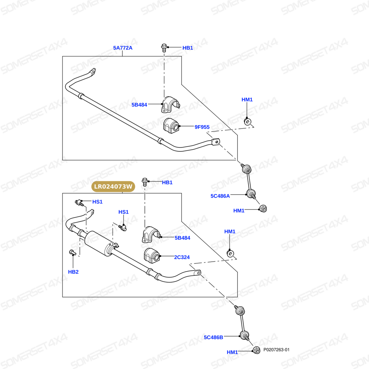 LR024073W LAND ROVER - BAR - ANTI ROLL BAR - 3.0L 24V DOHC V6 TC DIESEL From BWI