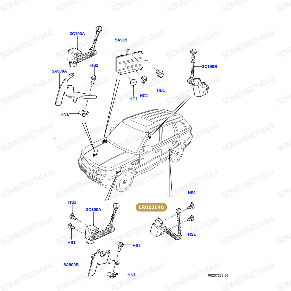 LR023648 LAND ROVER - SENSOR ASSY From ALLMAKES