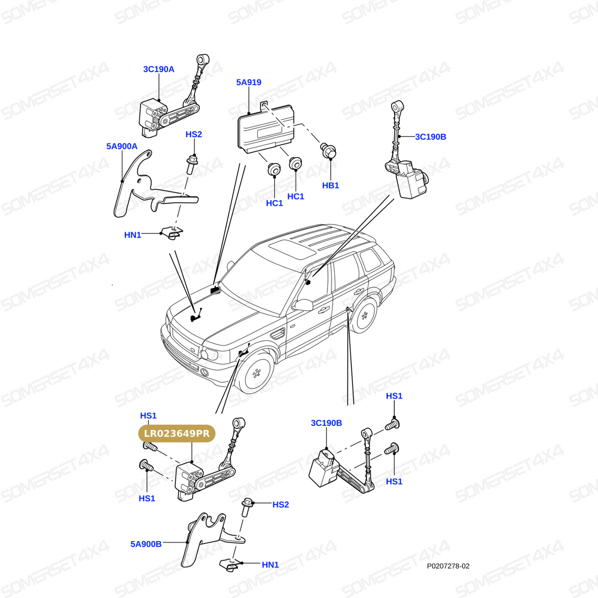 LR023649 LAND ROVER - SENSOR ASSY - RANGE ROVER 10-13 - FRONT From ALLMAKES