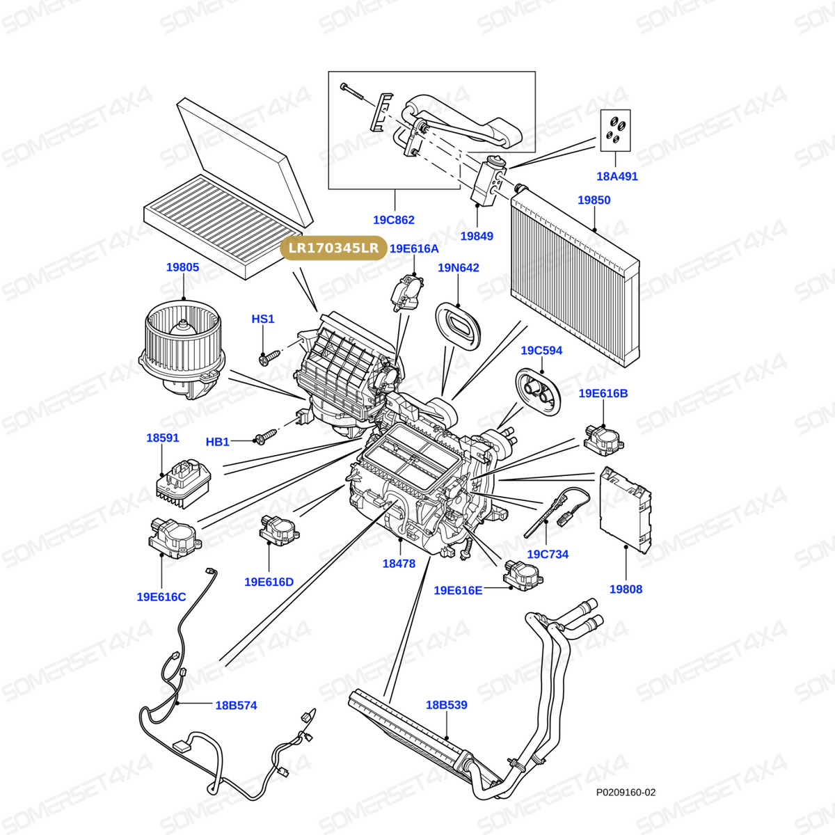 LR170345LR GENUINE LAND ROVER - FILTER - ODOUR AND PARTICLES