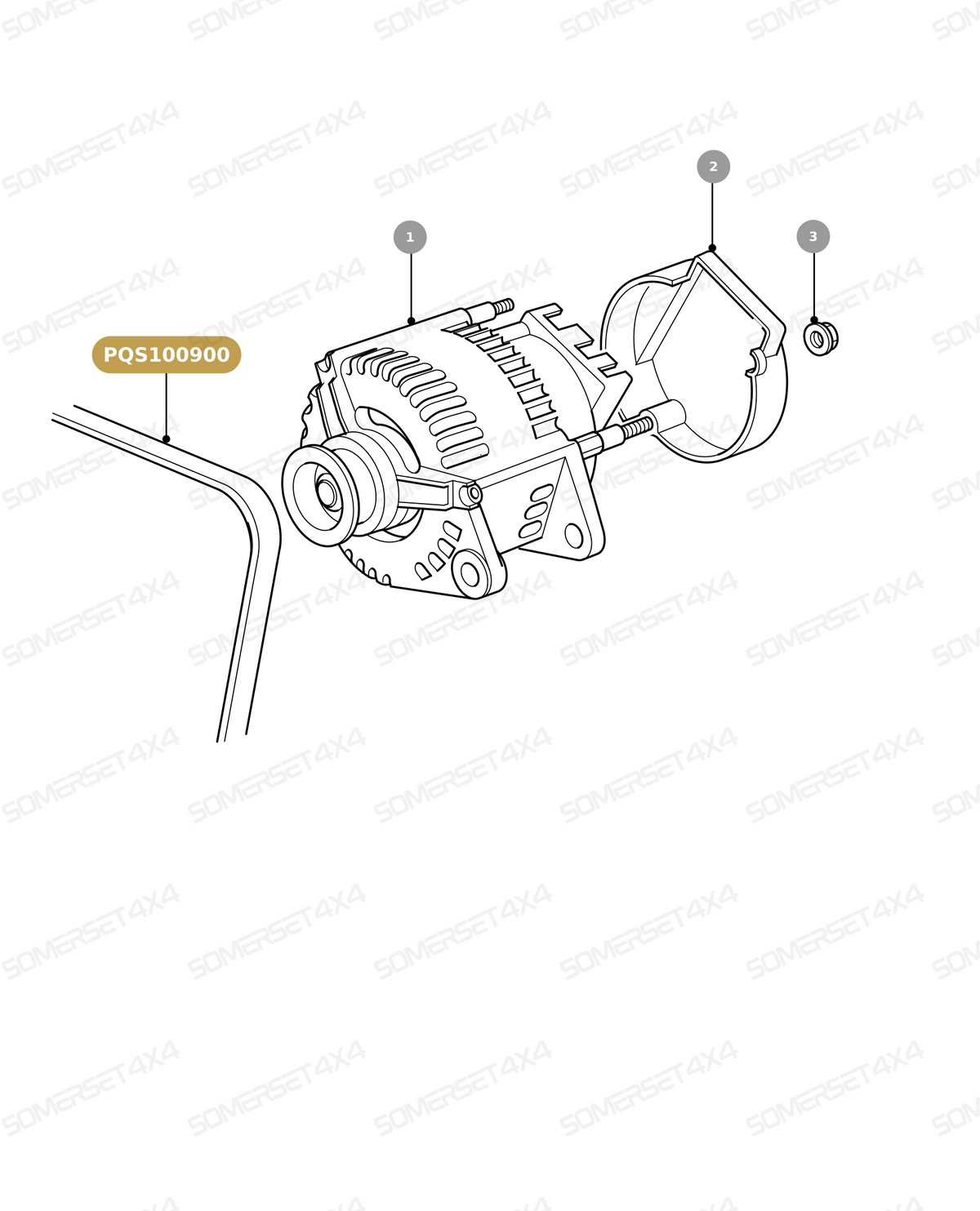 PQS100900 LAND ROVER - DRIVE BELT From DAYCO