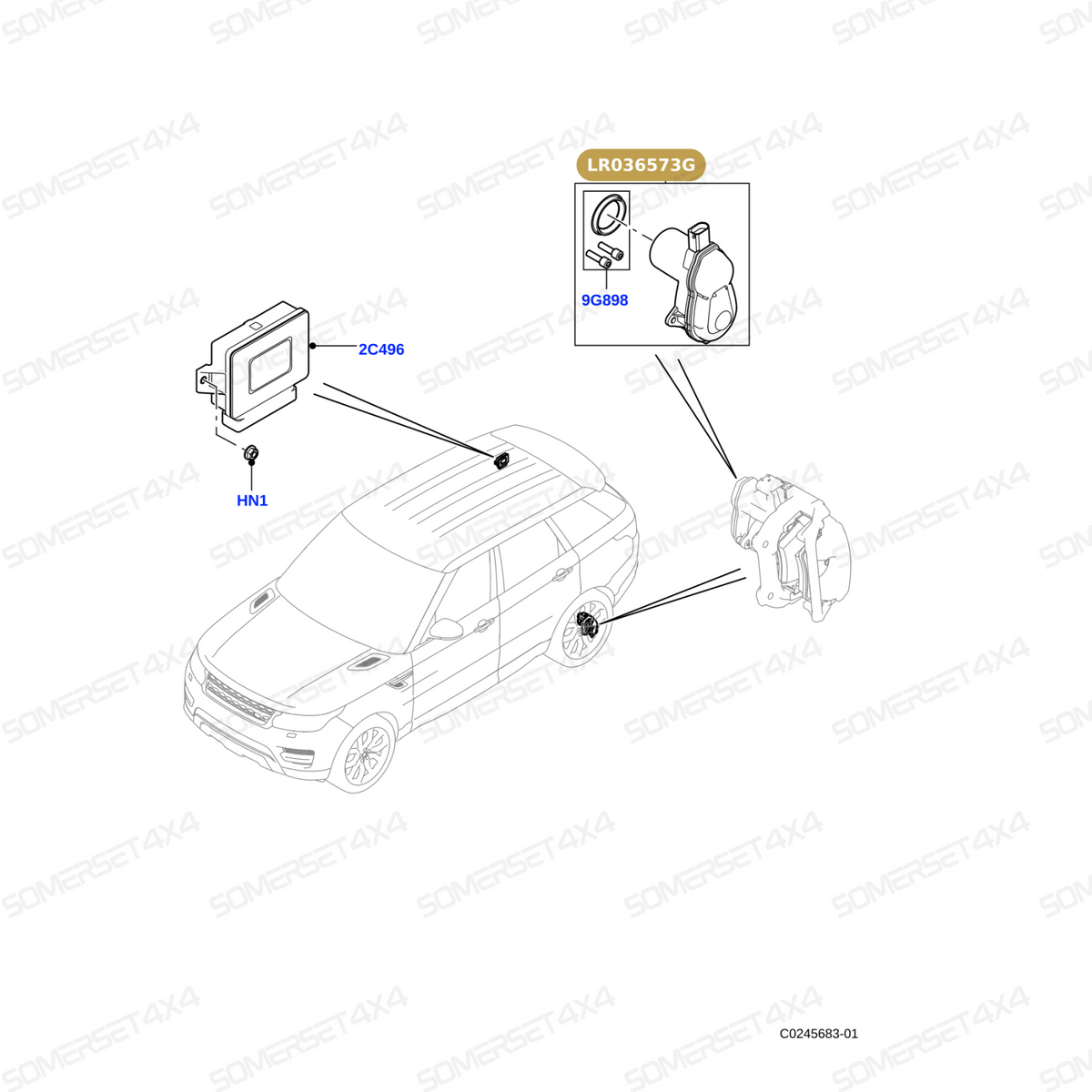 LR036573G LAND ROVER - MODULE - ELECTRIC PARKING BRAKE From PR2 ALLMAKES OE