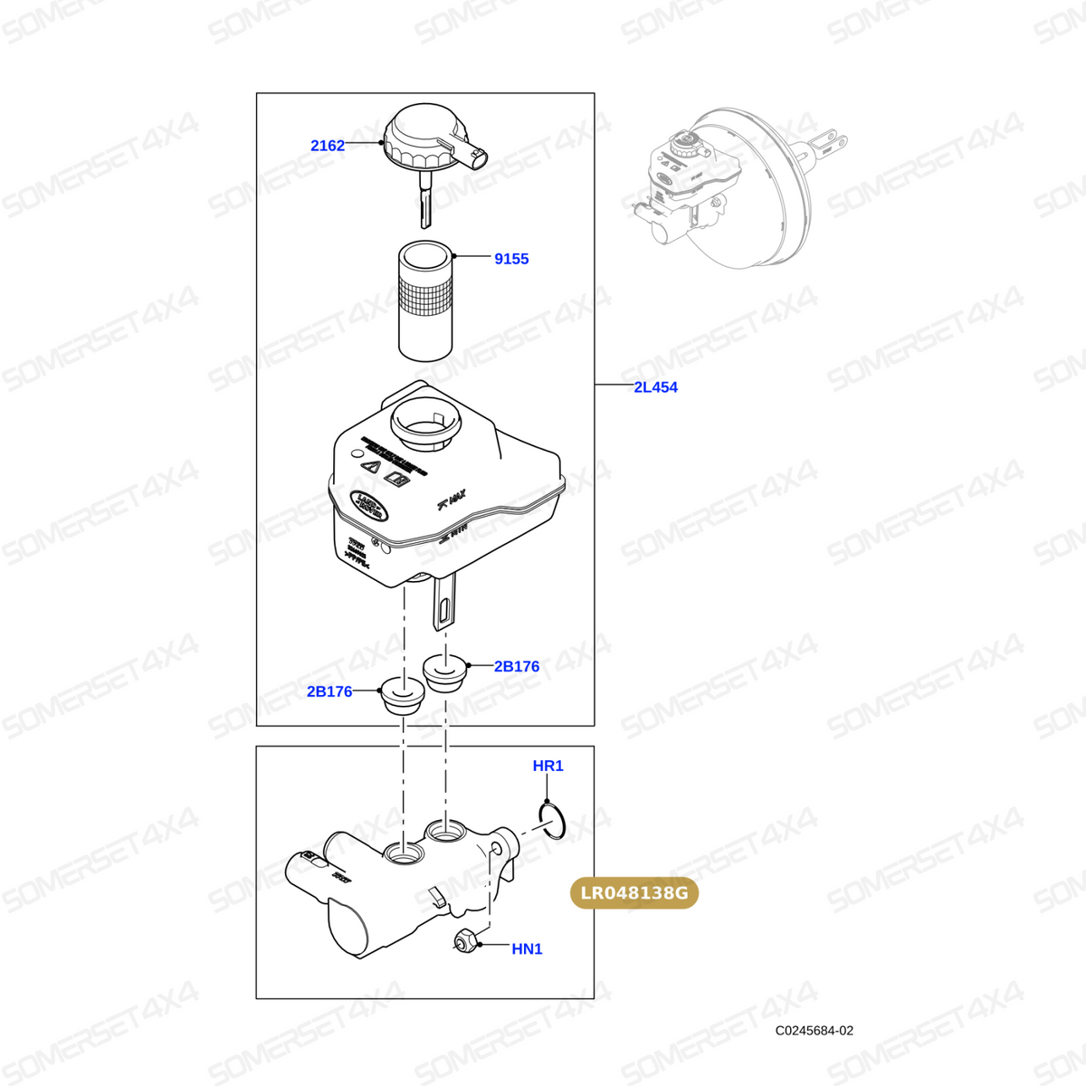 LR048138G LAND ROVER - CYLINDER-MASTER-BRAKE L405;L494 From TRW