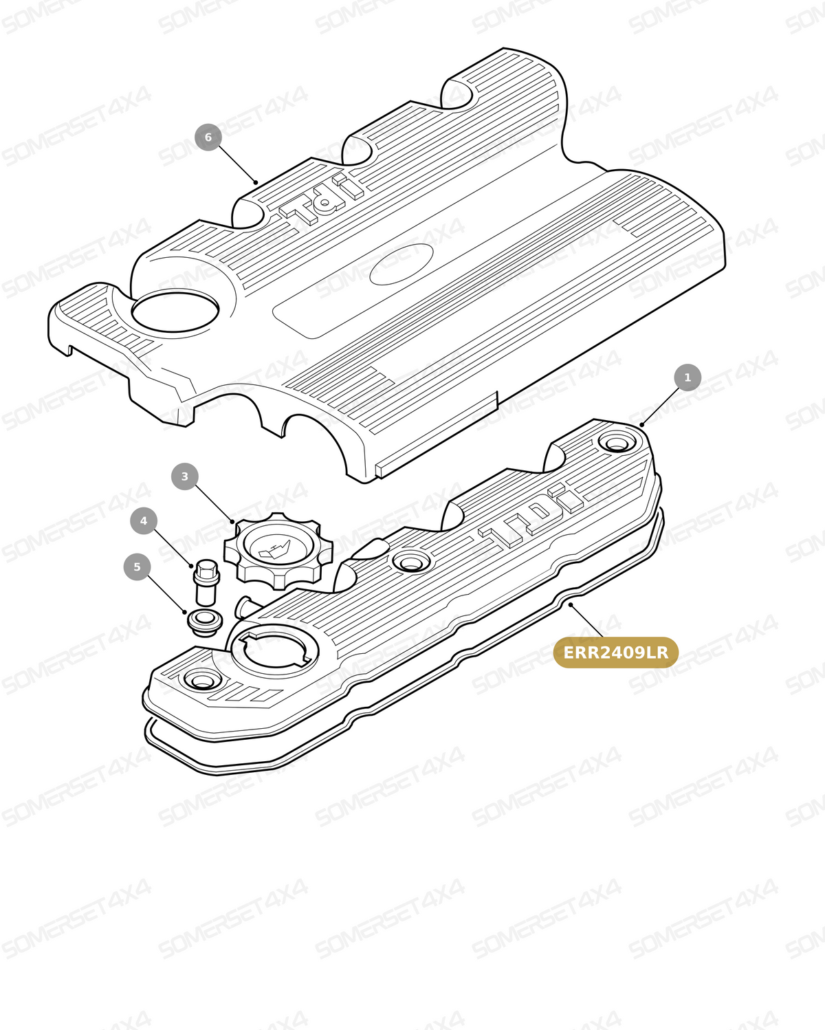 ERR2409LR GENUINE LAND ROVER - GASKET - VALVE ROCKER ARM COVER