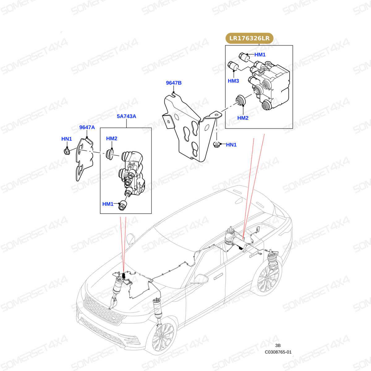 LR176326LR GENUINE LAND ROVER - VALVE - LEVELLING