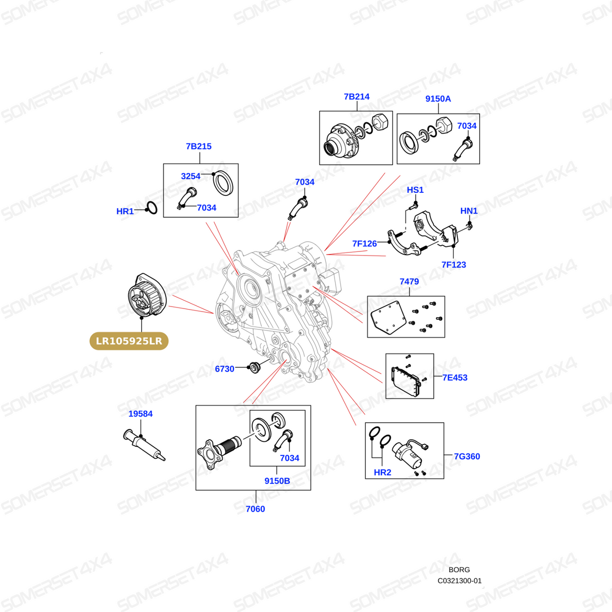 LR105925LR GENUINE LAND ROVER - INSULATOR - ENGINE SUPPORT