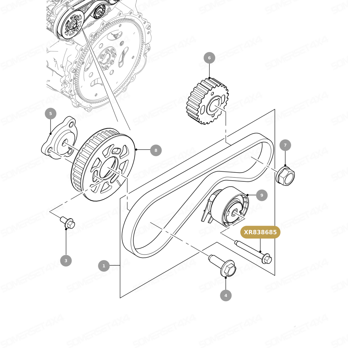 XR838685 GENUINE JAGUAR - Bolt