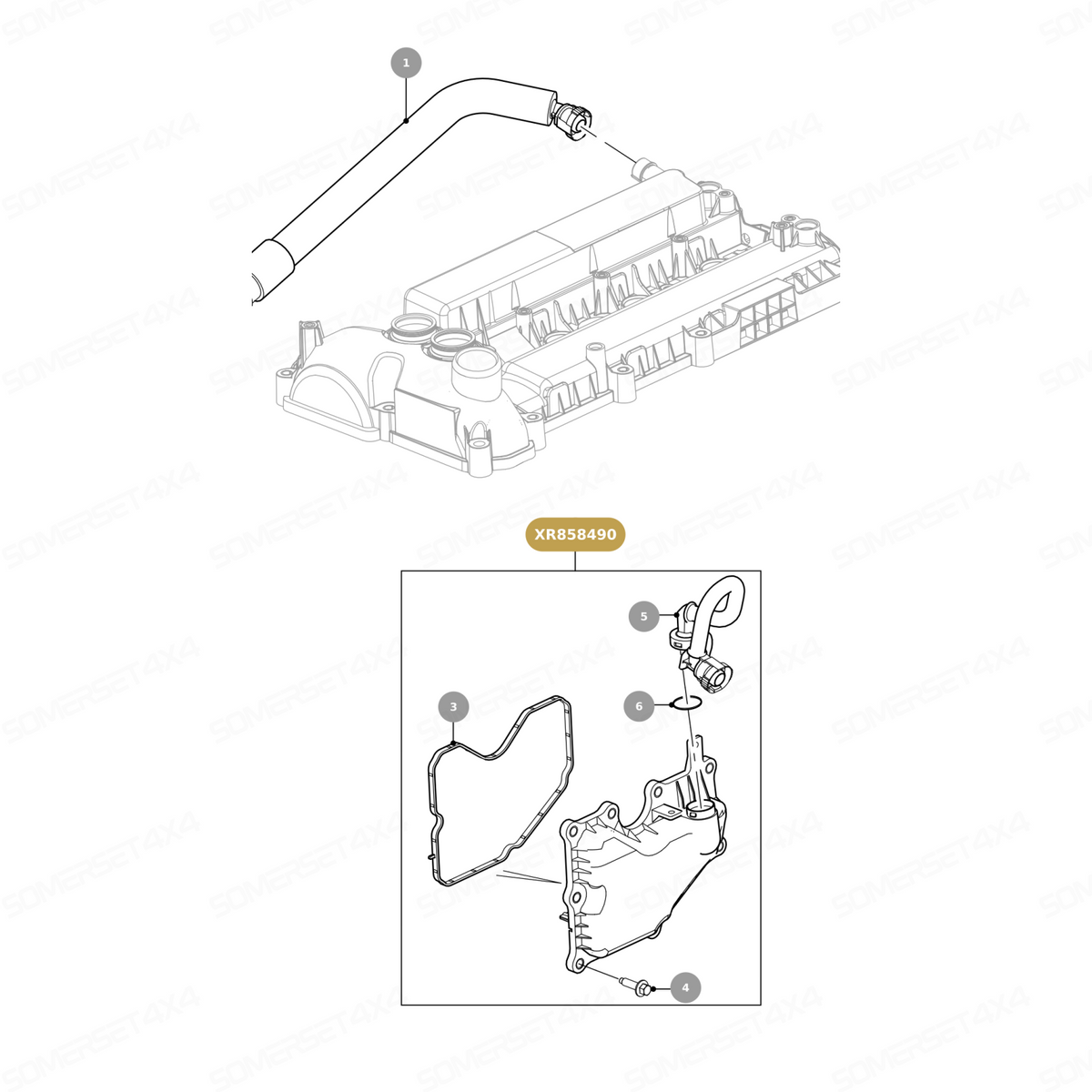 XR858490 GENUINE JAGUAR - SEPARATOR-OIL