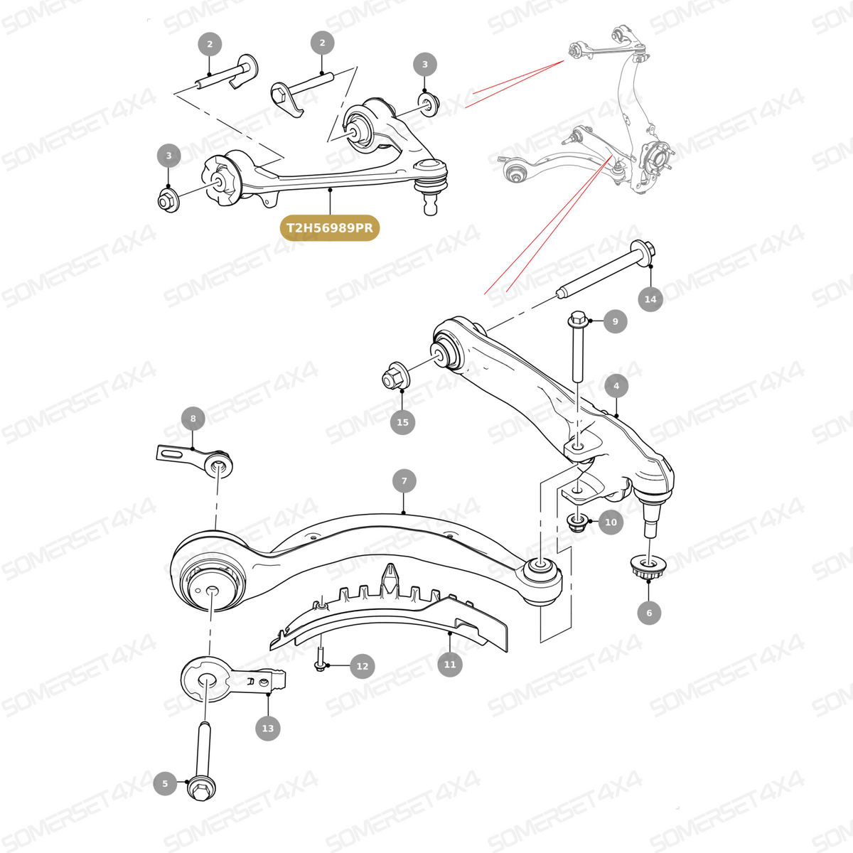 T2H56989PR JAGUAR - ARM-SUSPENSION From PROEVO+